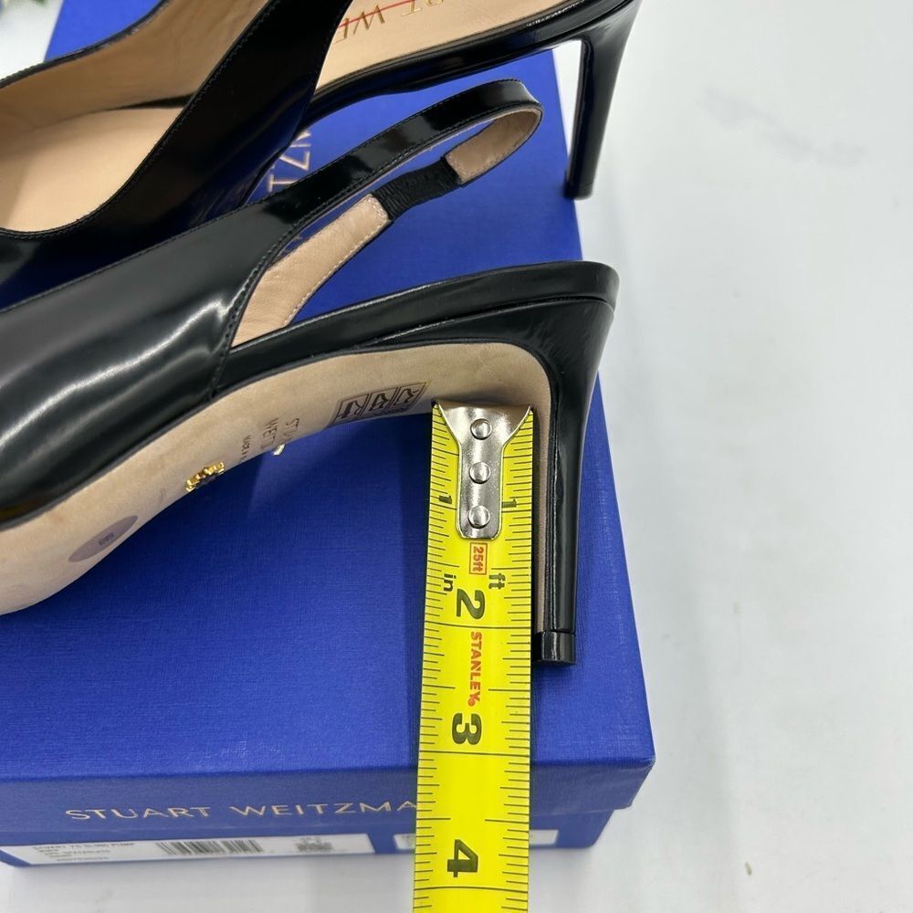 Women’s Stuart Weitzman sling back leather 75 mm heels size 8 made in Spain - Picture 12 of 12